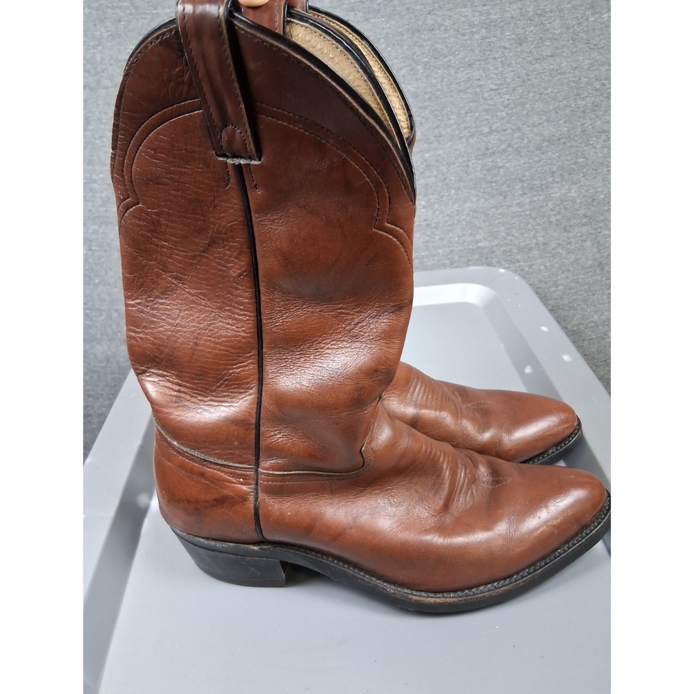Abilene Mens Boots 11 D Brown Leather Western Cowboy Ranch Rodeo Made In USA